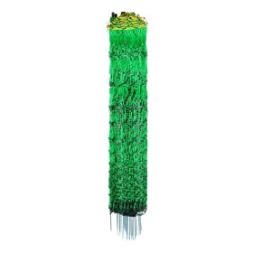 Electric Fence Netting, 35" H x 164' L, PE Net Fencing with Posts & Double-Spiked Stakes, Utility Portable Mesh for Goats, Sheep, Lambs, Deer, Ho