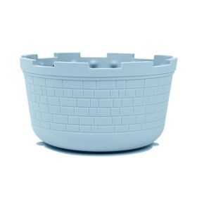 Anti-choking Pet Slow Licking Bowl With Suction Cup (Color: Blue, Type: Pet Bowl)
